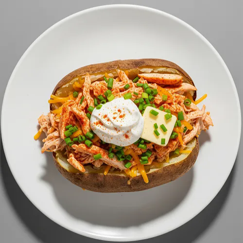Jacket Potato With Cheese & Spicy Chicken 