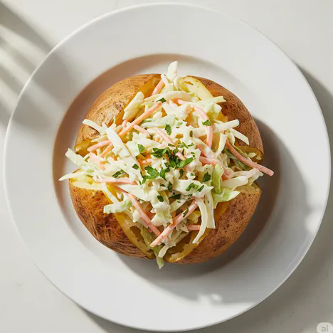 Jacket Potato With Cheese & Coleslaw 